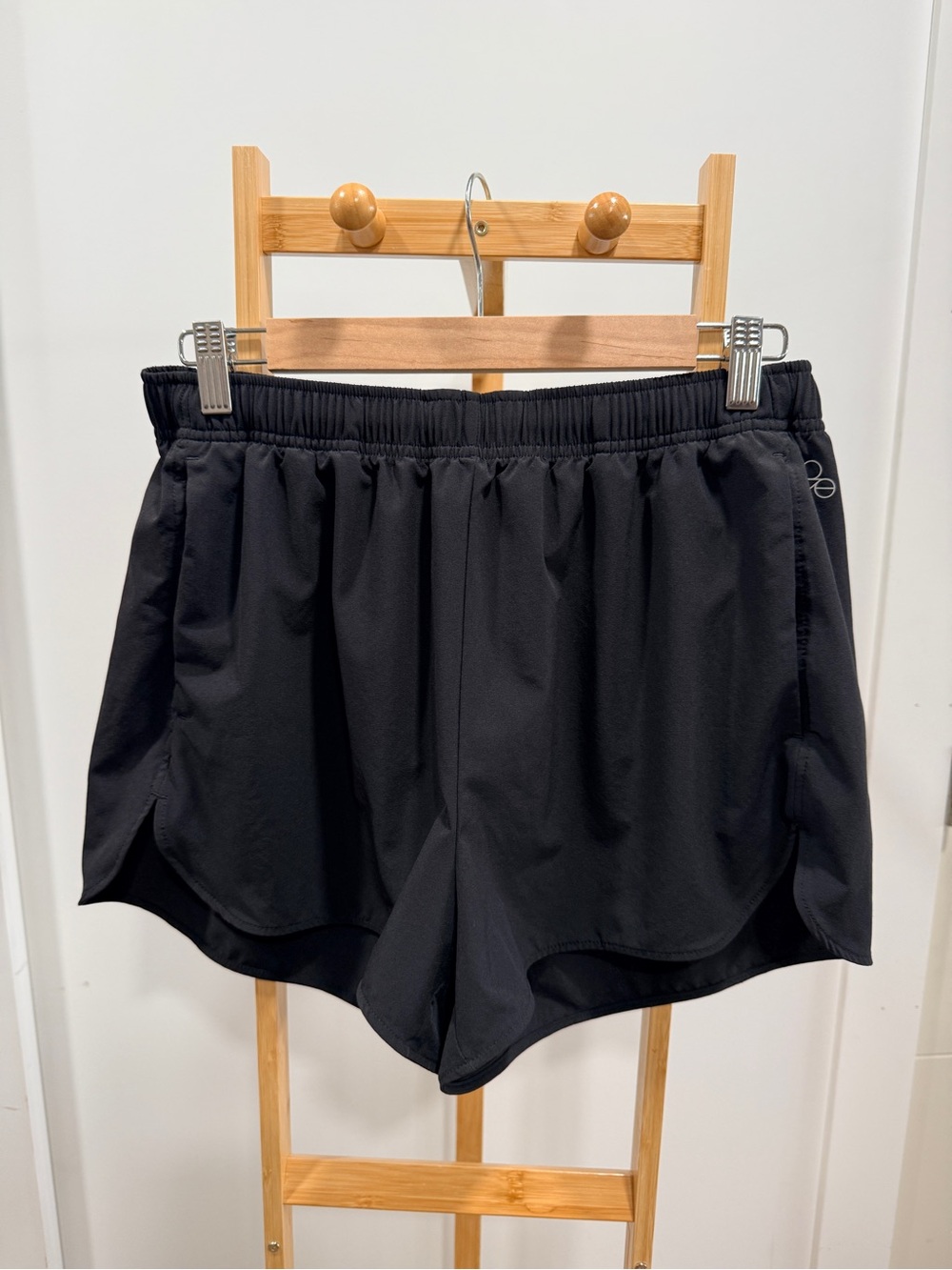 H&M Black Women's Athletic Shorts with Elastic Waistband